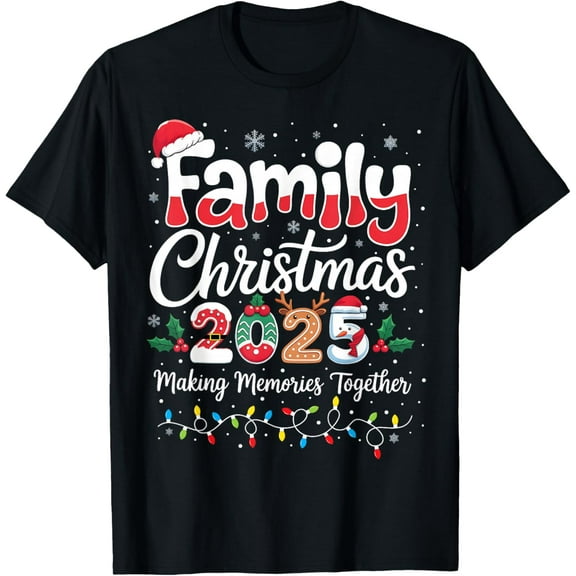 Family Christmas 2025 Matching Outfit Xmas Squad Santa T-Shirt Tee