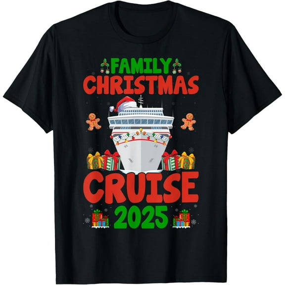 Family Christmas Cruise 2025 Vacation Cruise Ship Christmas T-Shirt