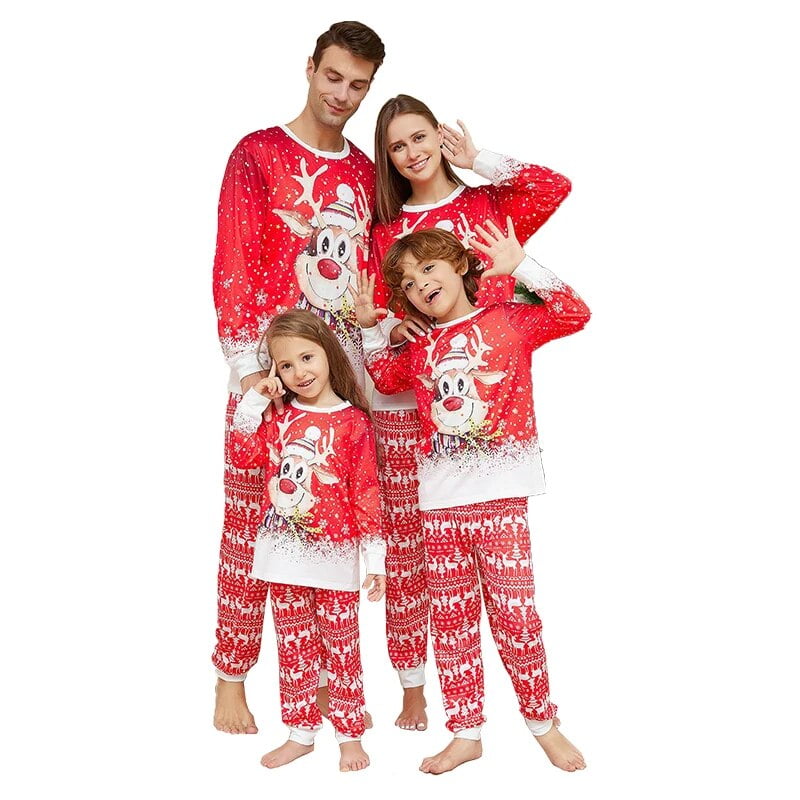 Family Christmas Matching Pajamas Set 2024 Xmas Father Mother Kids