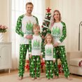 thumbnail image 1 of Family Christmas Matching Pajamas Set Christmas Tree Pattern Long Sleeve Tops Plaid Pants, 1 of 10