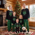 thumbnail image 1 of Family Christmas Matching Pajamas Set Christmas Tree Pattern Long Sleeve Tops Plaid Pants, 1 of 10