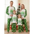 thumbnail image 1 of Family Christmas Matching Pajamas Set Long Sleeve Tops with Plaid Pants, 1 of 10
