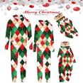 thumbnail image 1 of Family Christmas Onesie Pajamas Matching Sets Cute Print Xmas Pjs Sleepwear Holiday One Piece Zipper Hooded Jumpsuit Kid 2 Years, 1 of 4