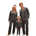 thumbnail image 1 of Family Christmas Pajama Set Velour Pajamas Long Sleeve Button down Festival Party Sleepwear Warm Pajamas Family Matching Pjs, 1 of 6