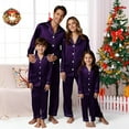 thumbnail image 1 of Family Christmas Pajama Sets Satin Pjs Long Sleeve Button-Down Nightwear Mommy and Me Matching Pajamas Christmas Pjs Kids, 1 of 5
