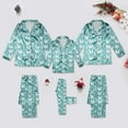 thumbnail image 1 of Family Christmas Pajama Sets Silk Pjs Long Sleeve Button down Holiday Casual Mommy and Me Pjs Kids Matching Christmas Pajamas, 1 of 5