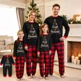 thumbnail image 1 of Family Christmas Pajamas Matching Sets Christmas Tree Crew Neck Long Sleeve Tops and Xmas Plaid Print Pants Holiday Sleepwear Soft Pjs Fall Loungewear for Men,3XL, 1 of 6