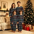 thumbnail image 1 of Family Christmas Pajamas Matching Sets, Cotton Pajamas Set, Printed Long Sleeve Two Piece Set for Mom, Comfy Holiday Lounge Set for Christmas Morning Family Photo, 1 of 9