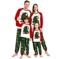 thumbnail image 1 of Family Christmas Pajamas Matching Sets, Cute Printed Xmas 2 Piece Pjs Sleepwear Jammies, T-shirt Tops&Plaid Pants Set for Couples/Women/Men, 1 of 1