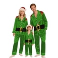 thumbnail image 1 of Family Christmas Pajamas Matching Sets, Family Matching Christmas Pajamas, Cute Printed Long Sleeve Two Piece Set, Relaxed Fit Round Neck Top, Holiday Pajamas Sleepwear, 1 of 7