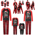 thumbnail image 1 of Family Christmas Pajamas Matching Sets Letter Hat Plaid Printed Holiday Matching Christmas Pajamas For Family, 1 of 10