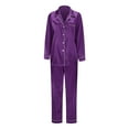thumbnail image 1 of Family Christmas Pajamas Matching Sets Mom Style Soft Polyester and Spandex Purple Christmas Pajamas, 1 of 5