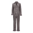 thumbnail image 1 of Family Christmas Pajamas Matching Sets Mom Style Soft Satin Gray Christmas Pajamas, 1 of 4
