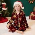 thumbnail image 1 of Family Christmas Pajamas Matching Sets Silk Casual Matching Set for Family, 1 of 8