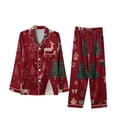 thumbnail image 1 of Family Christmas Pajamas Matching Sets Silk Casual Matching Set for Family, 1 of 7