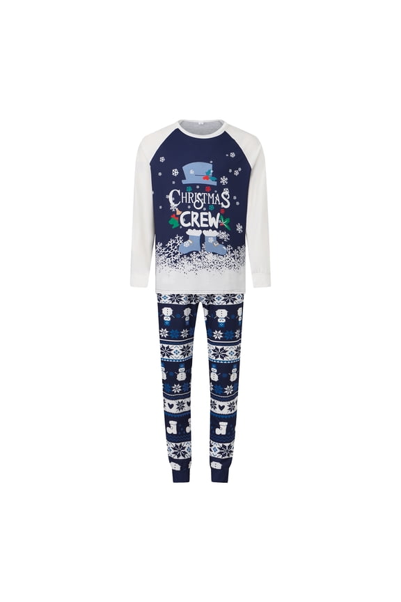 Family Christmas Pajamas Matching Sets Snowman Snowflakes Pattern Christmas Family Matching Outfits