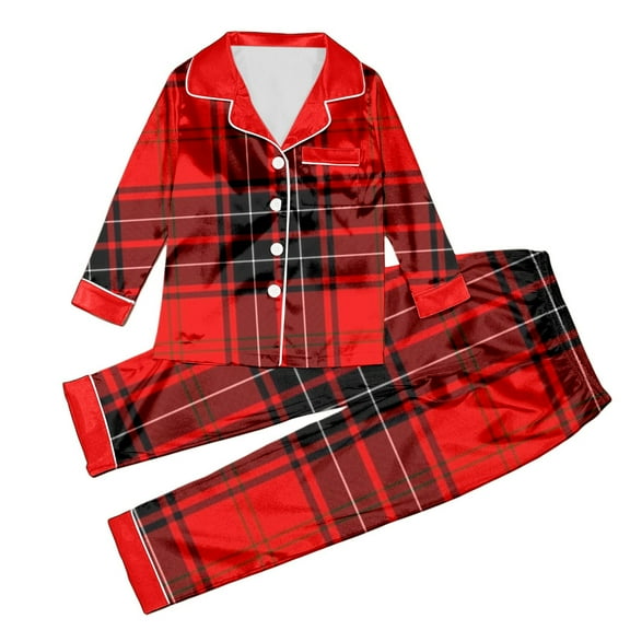 Family Christmas Pajamas Matching Sets Womens Mens Pjs Long Sleeve Sleepwear Holiday Lounge Sets