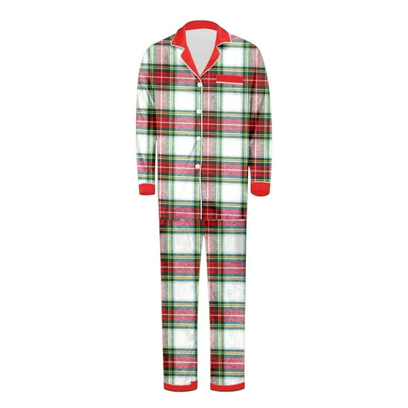 Family Christmas Pajamas Matching Sets Womens Mens Pjs Long Sleeve Sleepwear Holiday Lounge Sets