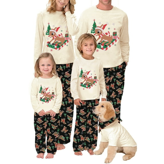 Family Christmas Pajamas Matching Sets Xmas Matching Pjs for Adults Kids Holiday Home Xmas Family Sleepwear Set