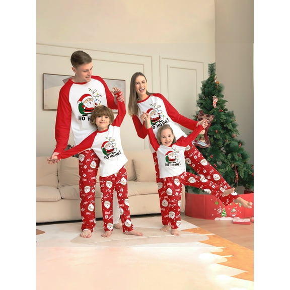 Family Christmas Pajamas, Syphoria 1PC Mens Christmas Pajama Set Long Sleeve Top and Pant Matching Family Christmas Pajamas Set