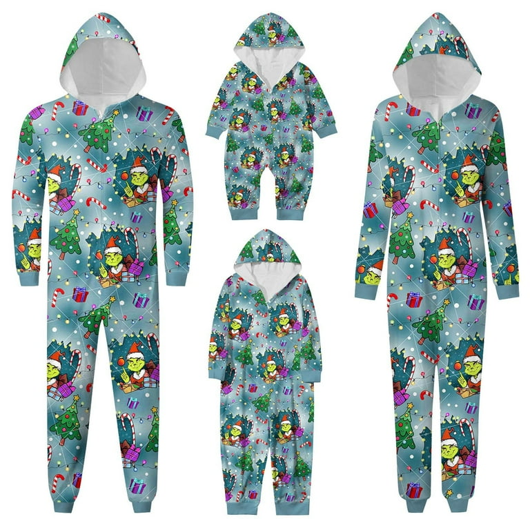 Fuzzy grinch pajamas sale