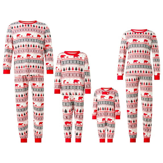 Family Christmas Pajamas Xmas Pjs Matching Sets Holiday Home Sleepwear Jammies Outfits