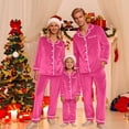 thumbnail image 1 of Family Christmas Pjs Flannel Pajamas Long Sleeve Button down Nightwear Warm Pjs Pajamas Family Set, 1 of 7