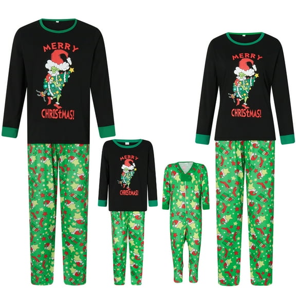Family Christmas Pjs Matching Sets 2023 Christmas Pajamas for Family Christmas Elf Pjs Holiday Xmas Jammies Set