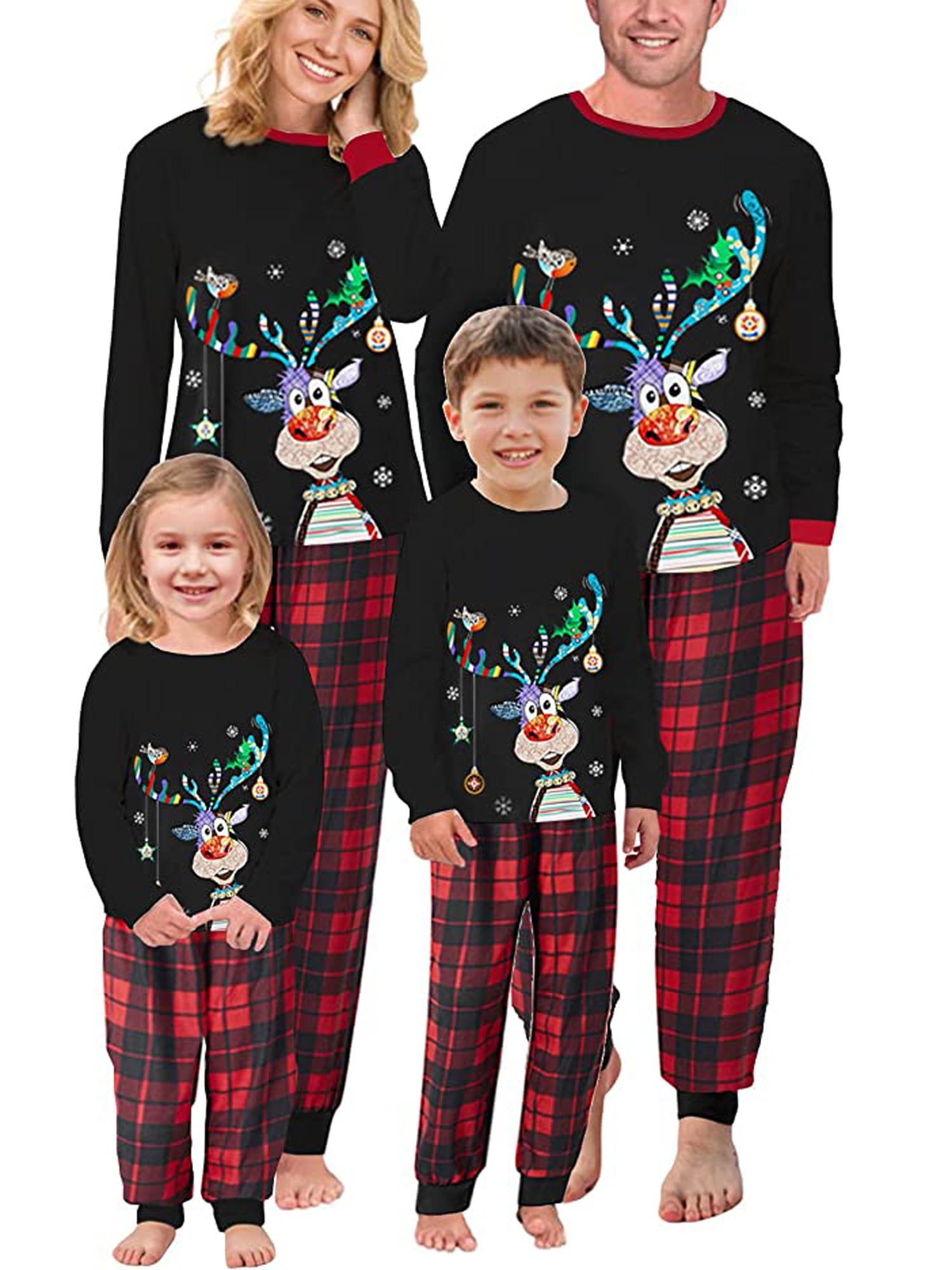 Family Christmas Pjs Matching Sets Baby Christmas Matching Jammies for Adults and Kids Holiday