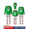 thumbnail image 1 of Family Christmas Pjs Matching Sets Christmas Pajamas Santa Printed Top and Pants Sleepwear for Family, 1 of 7