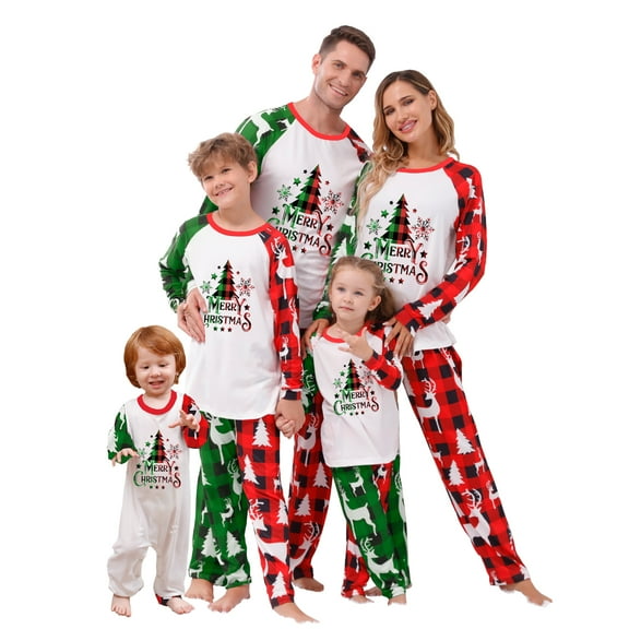 Family Christmas Pjs Matching Sets Christmas Pajamas for Family Christmas Elf Pjs Holiday Xmas Jammies Set