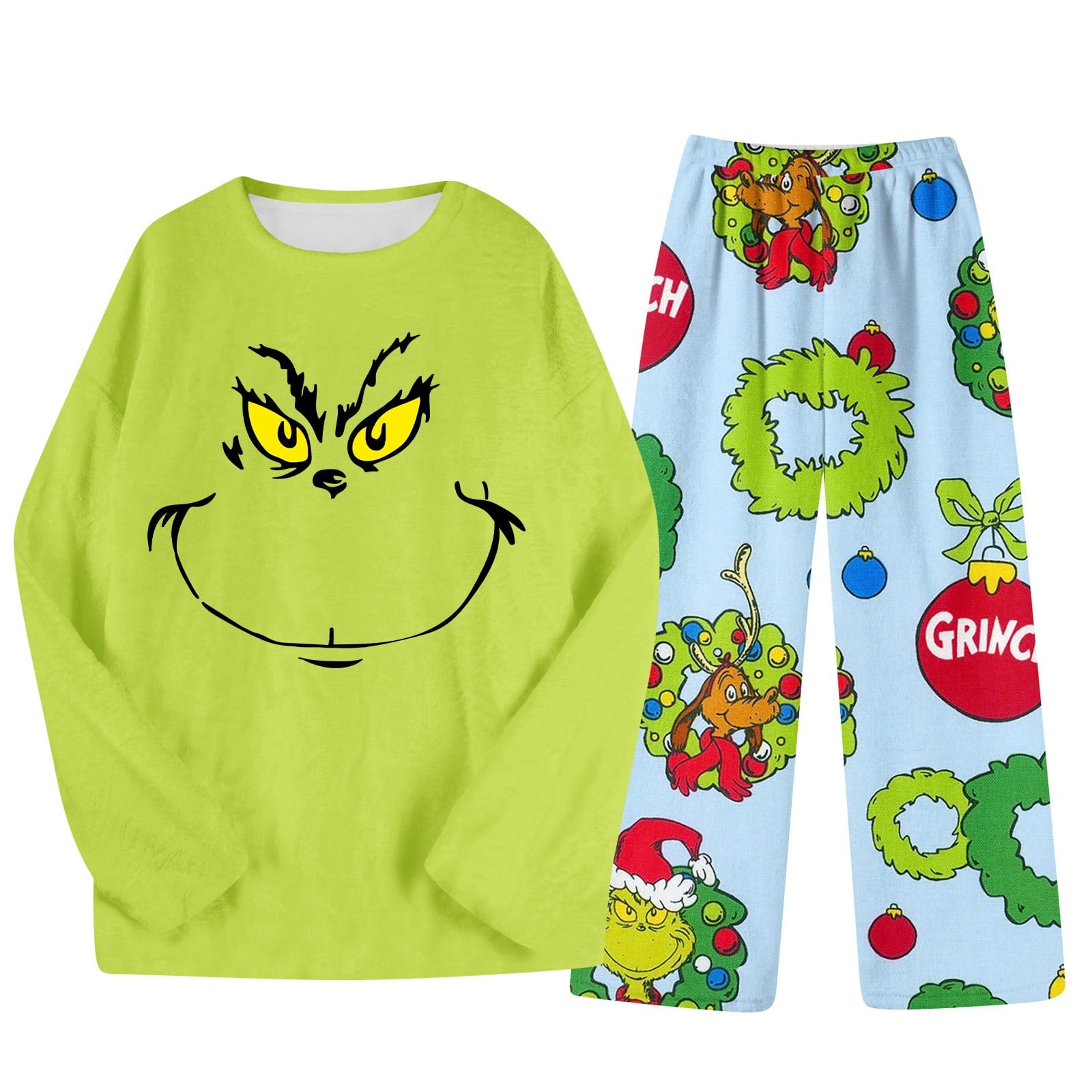 Family Christmas Pjs Matching Sets Grinch Pajamas Family Festive