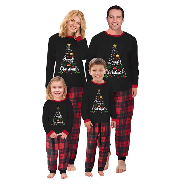 Family Christmas Pjs Matching Sets Long Sleeve Christmas Matching