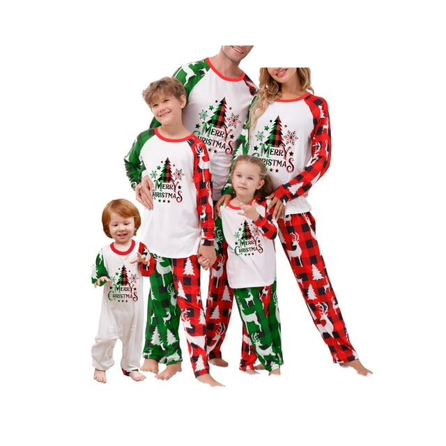 Family Christmas Pjs Matching Sets Merry Christmas Xmas Pajamas
