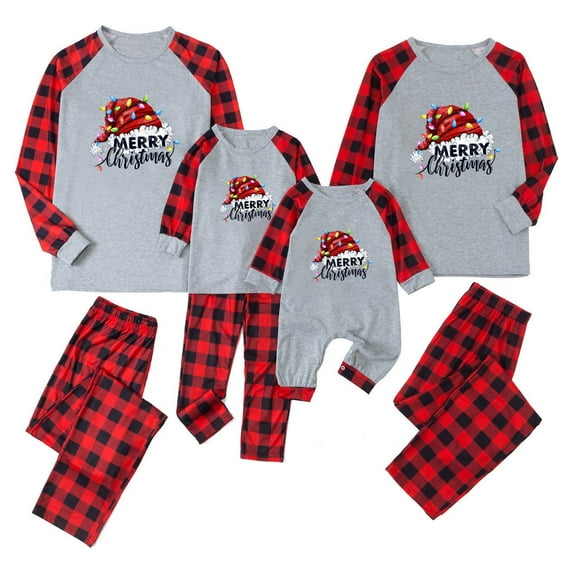 Family Christmas Pjs Matching Sets, Pijama A Juego, Holiday Family Matching Pajamas, Matching Family Pajamas, Marry Christmas Hat Pjs