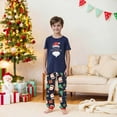thumbnail image 1 of Family Christmas Pjs Matching Sets Short Sleeve Xmas Vacation Pajamas Graphic Holiday Crewneck Tops and Long Pants Comfortable Sleepwear 2 Piece Loungewear, 1 of 6