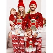 ARGULVTI Family Christmas Pjs Matching Sets Women Men Xmas Matching Pajamas for Adults Kids Holiday Xmas Sleepwear Set