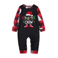 thumbnail image 1 of Family Christmas Pjs Xmas Family Sleepwear Long Sleeve Crew Neck Relaxed Fit Plaid Print Home Wear Lounge Set for 27M, 1 of 3