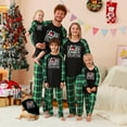 thumbnail image 1 of Family Christmas Plaid Pajamas Black And Green, 2025 Family Christmas Pajamas With Plus Size, NB - Men 6XL, 1 of 7