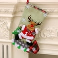 thumbnail image 1 of Family Christmas Stockings, 14" Personalized Christmas Stockings, Santa Snowman Reindeer Bear Farmhouse Christmas Stocking Luxury Thick Festival Decoration for Xmas and New-Year Party, 1 of 3