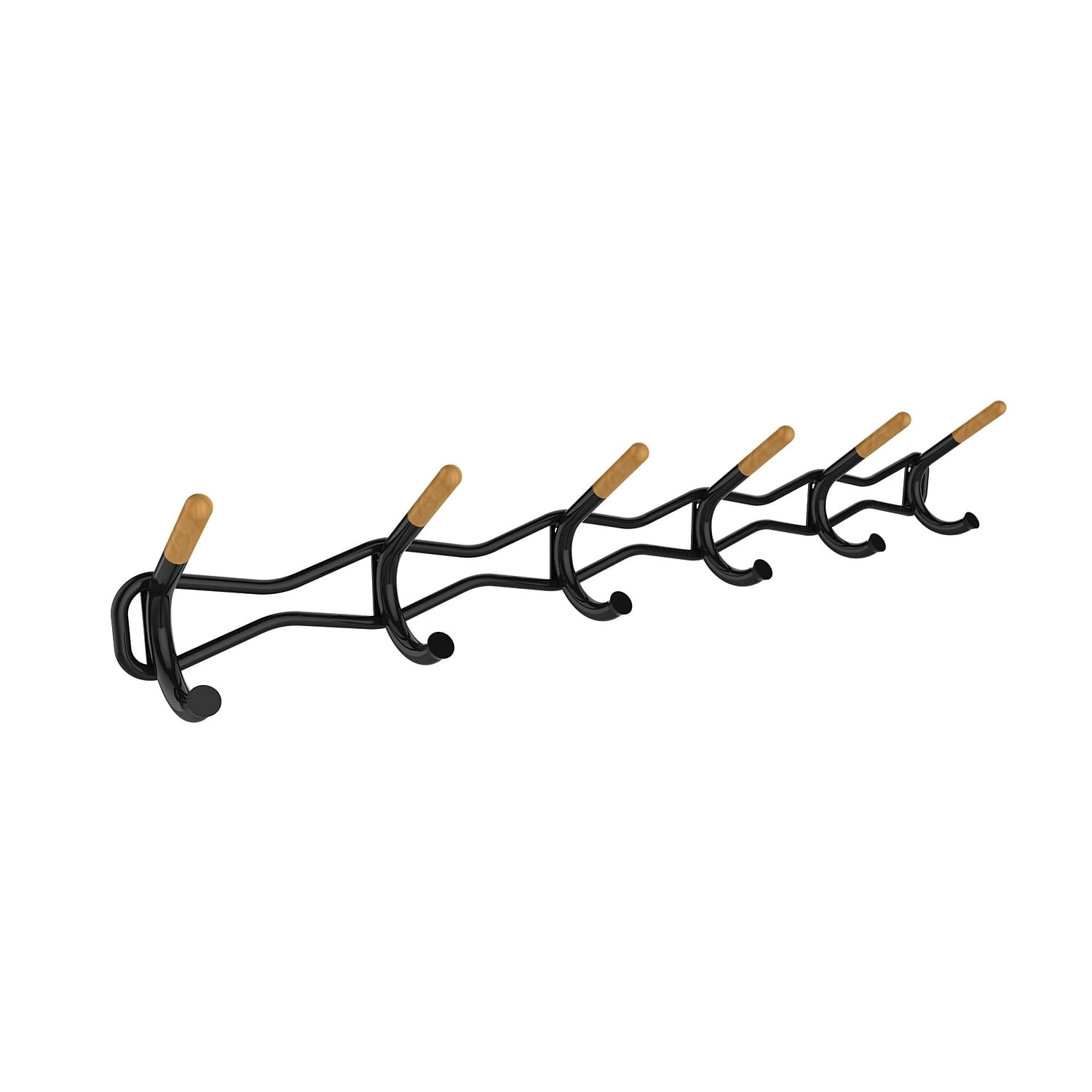 Family Coat Wall Rack, 6Hook, Cream