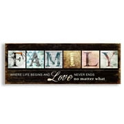 Family Colorful Farmhouse Decorative Wall Sign Wood Wall Plaque Home Decor