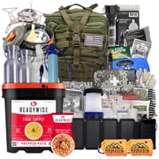 Family Comfort 72 Emergency Survival Kit/Backpack   72 Hour for 2 People   Disaster Preparedness   Delicious ReadyWise Food, Gear, Lighting, First Aid, Tools & More - Olive Drab