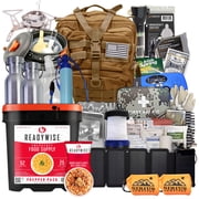 Family Comfort 72 Emergency Survival Kit/Backpack   72 Hour for 2 People   Disaster Preparedness   Delicious ReadyWise Food, Gear, Lighting, First Aid, Tools & More - Tan