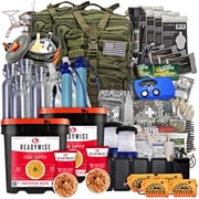 Family Comfort 72 Emergency Survival Kit/Backpack   72 Hour for 4 People   Disaster Preparedness   Delicious ReadyWise Food, Gear, Lighting, First Aid, Tools & More - Olive Drab