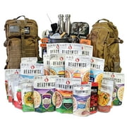Family Comfort 72 Emergency Survival Kit/Backpack – 72 Hour for 2 People – Disaster Preparedness – Delicious ReadyWise Food, Gear, Lighting, First Aid, Tools & More - Tan