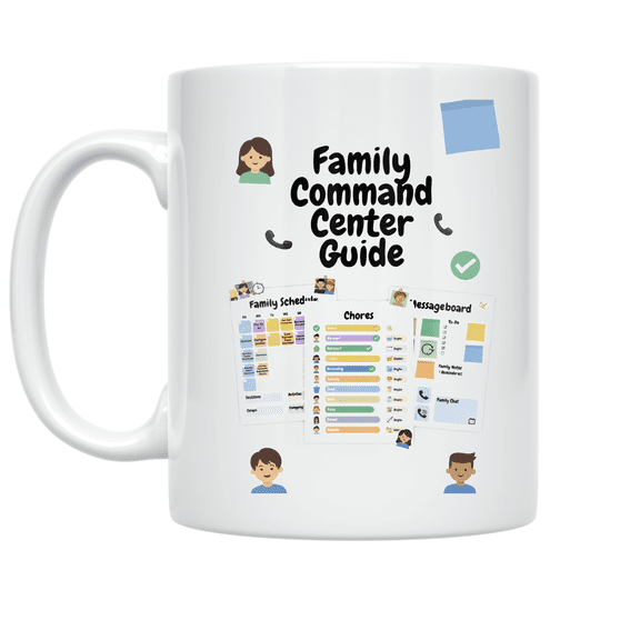 Family Command Center Guide - Busy Parent - 11 oz Ceramic Coffee Mug