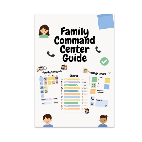 Family Command Center Guide Poster - Parenting Organizer - 13x19 Poster Print