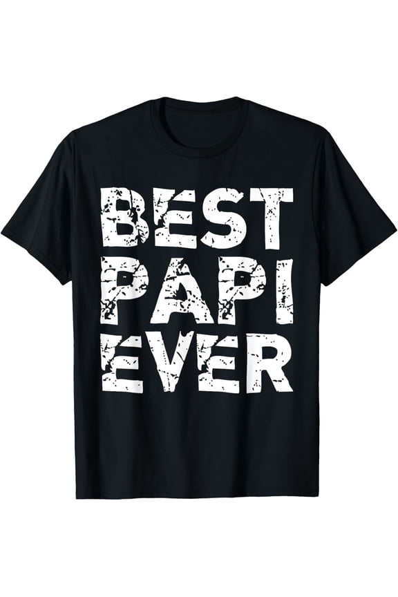 Family Cool Funny Best Papi Ever T-ShirtMen and women, White Black T-shirt, size: Extra large S-562XL
