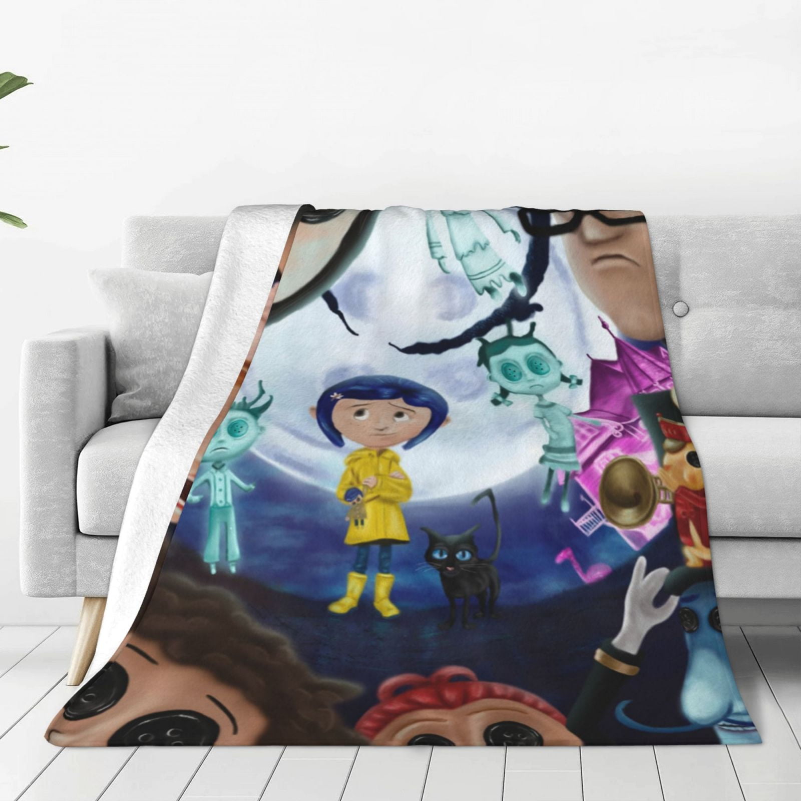 Family Coraline Flannel Blanket Cozy UltraSoft Micro Fleece Throw